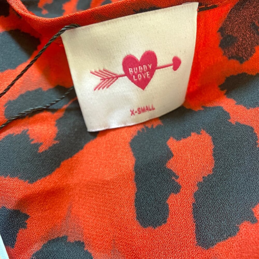 BUDDY LOVE Lennox Red Cheetah Print Mini Dress, size X-Small - Picture 10 of 13